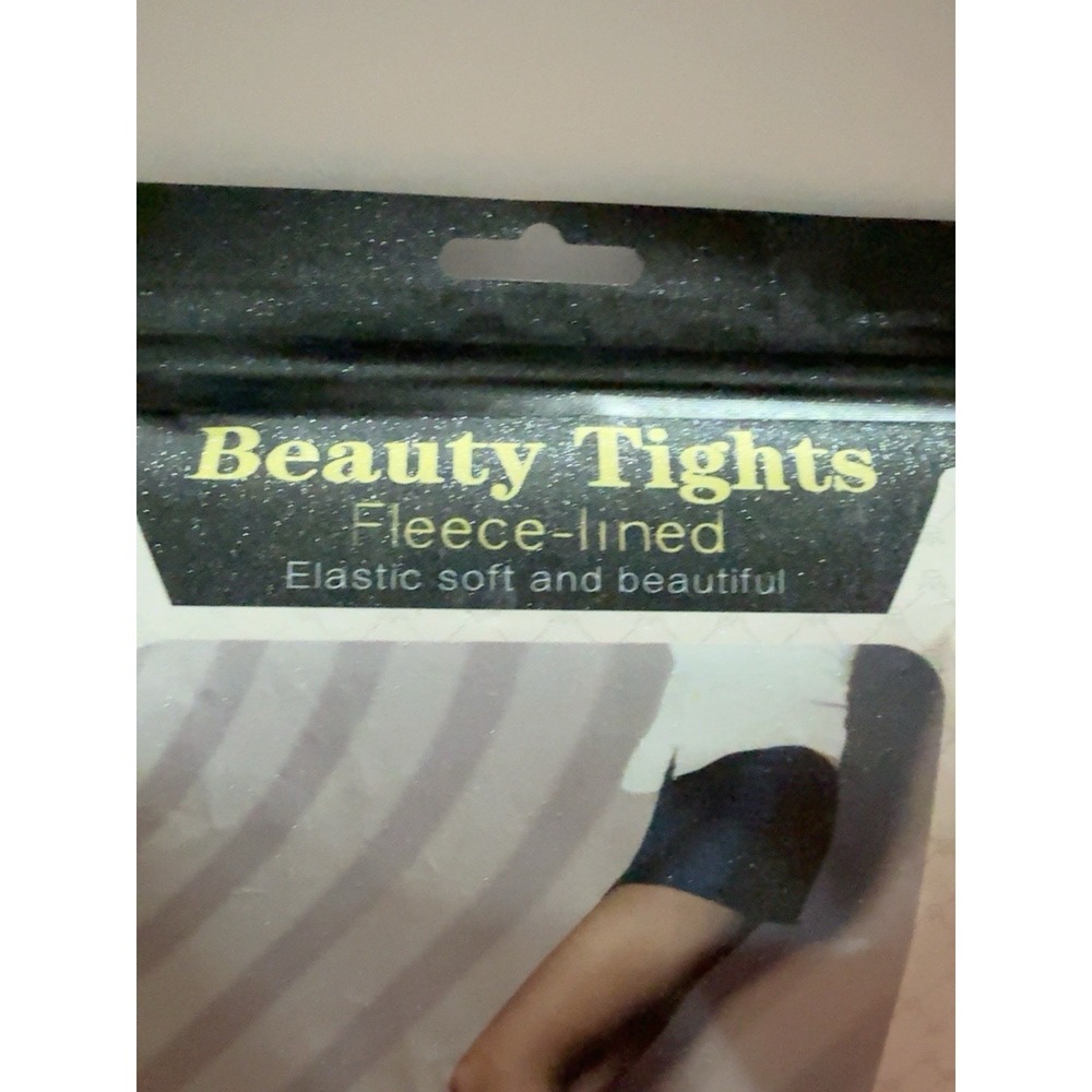 I0281-Fleece Lined Tights Women Black Warm Sheer Fleece - Picture 3 of 6